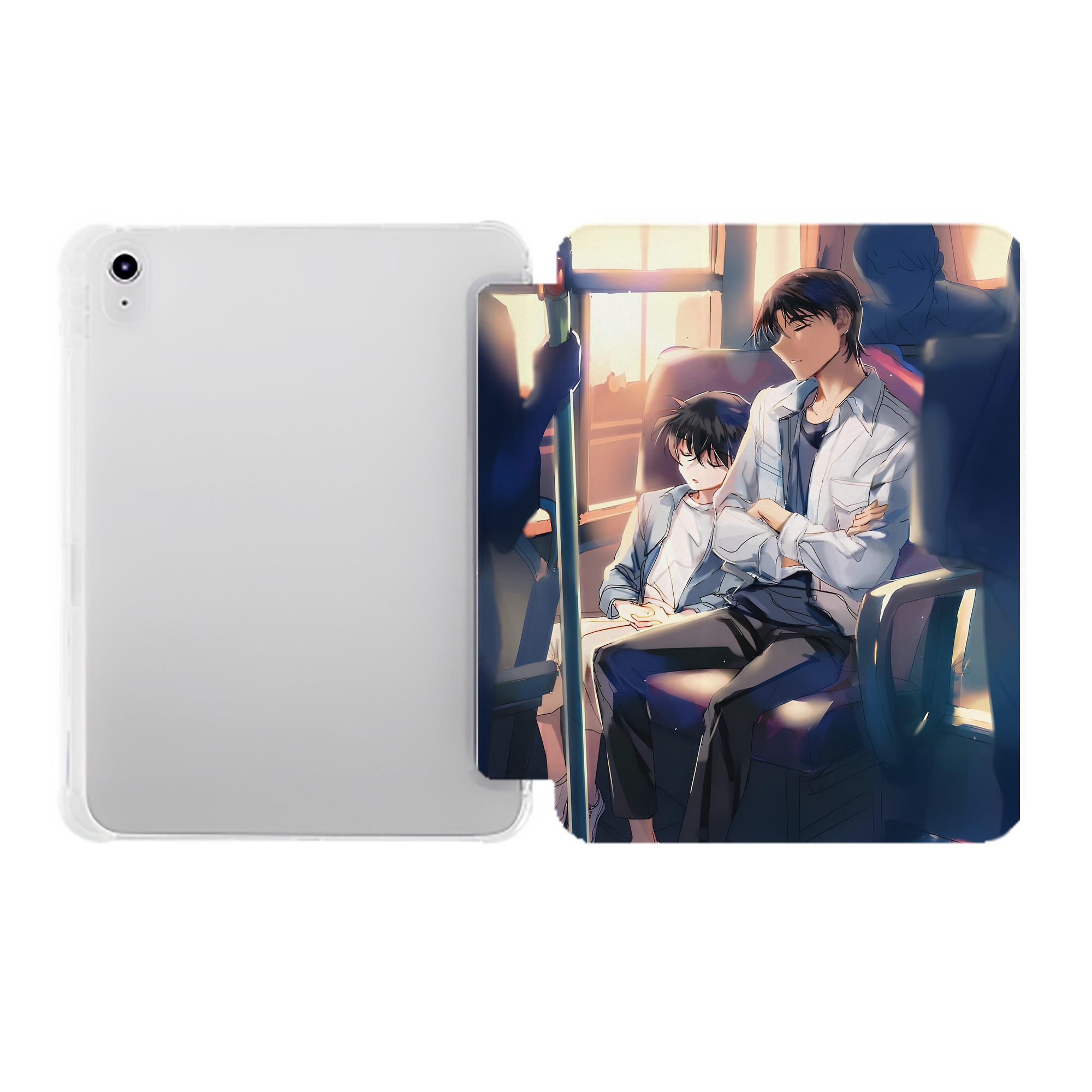 （画像用） 名探偵コナン Detective Conan IPad ケース ペン収納付き 三つ折りスタンド PUレザー×シリコン 対応機種9.5/10.5/10.9インチ